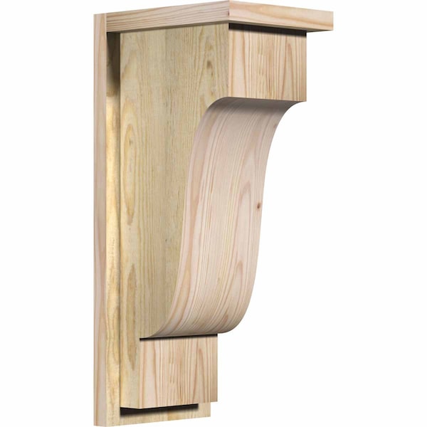 Ekena Millwork Newport Rough Sawn Corbel w/Backplate, Douglas Fir, 8"W x 10"D x 22"H COR08X10X22NEW01RDF - main